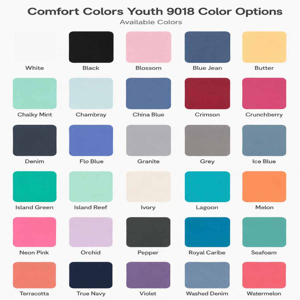 Custom Youth Comfort Colors Tee
