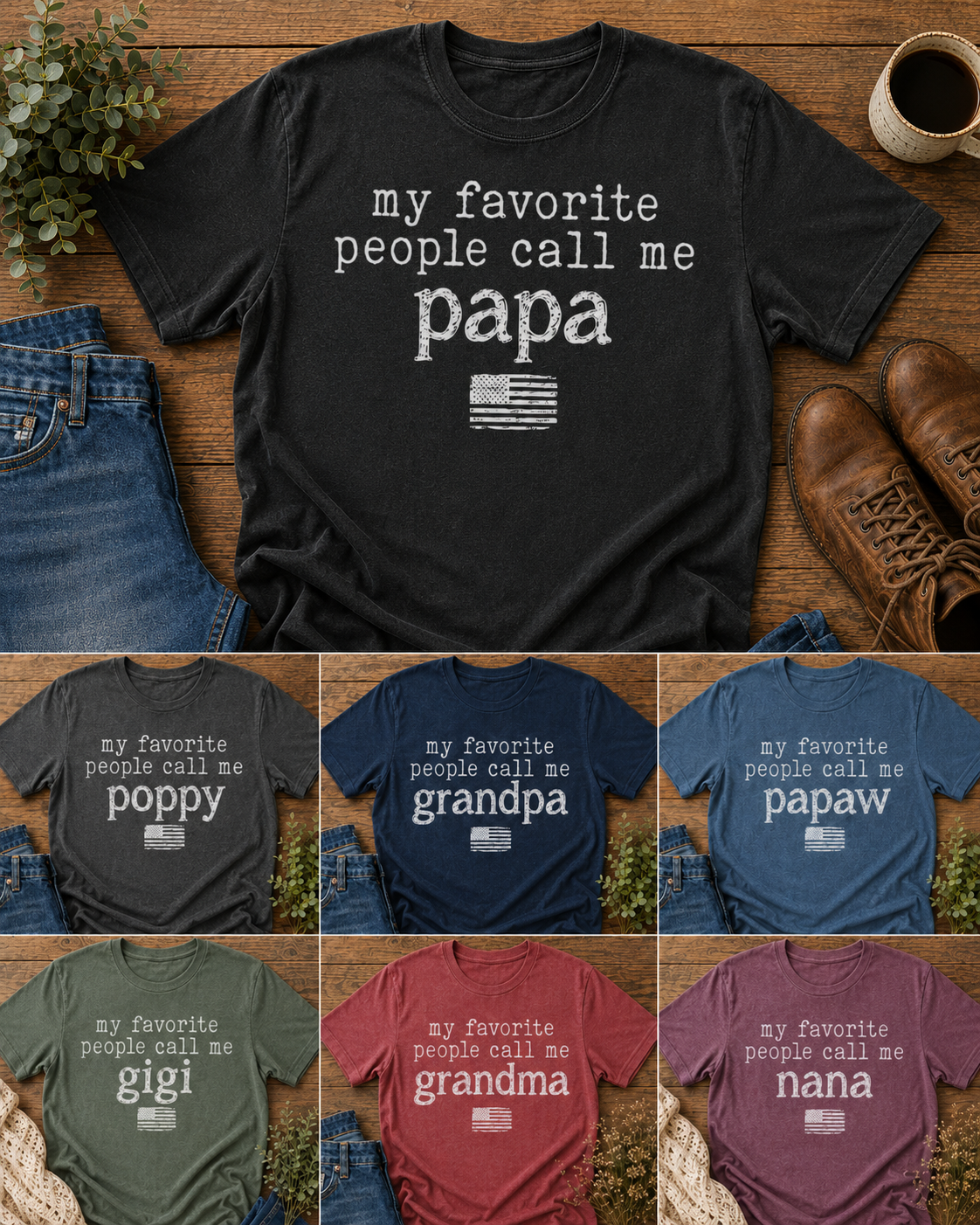Favorite People Call Me Short Sleeve T-Shirt