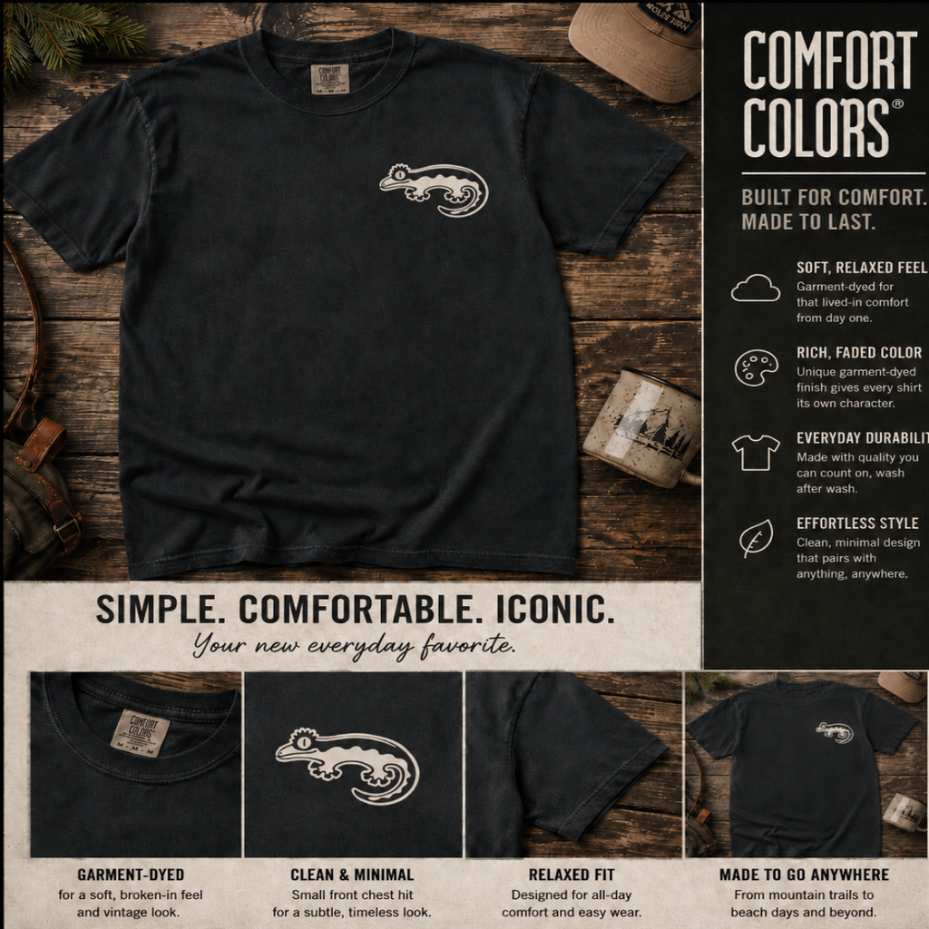 Minimal Gecko Comfort Colors Tee