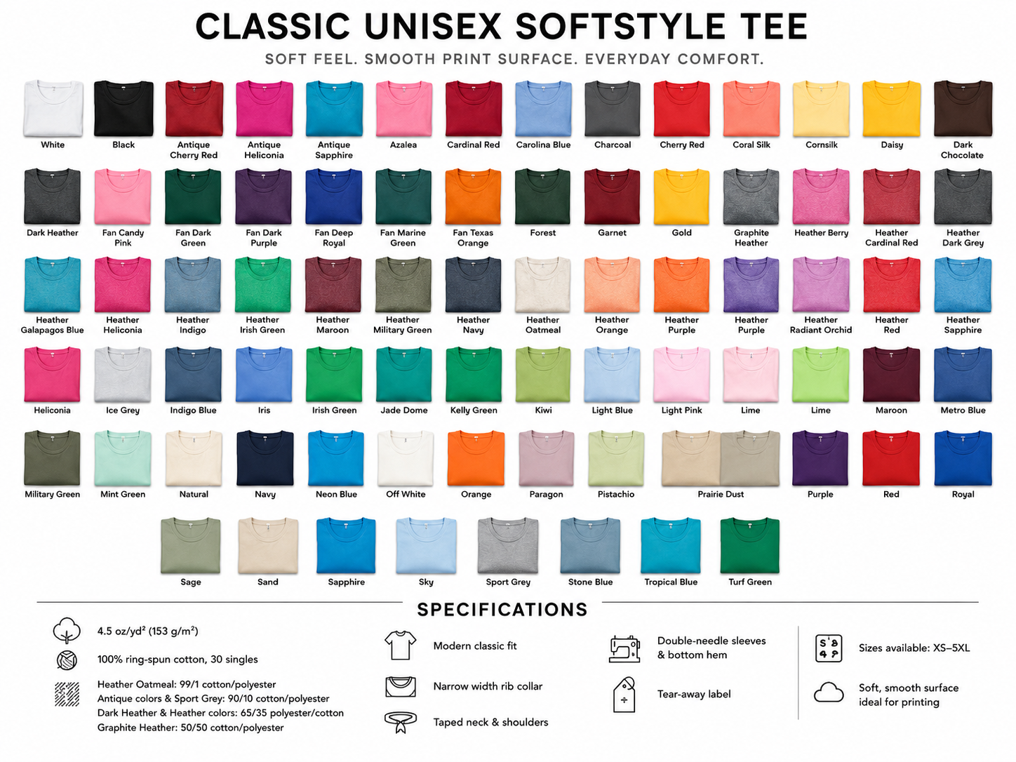 Custom Adult Softstyle Short Sleeve T-Shirt