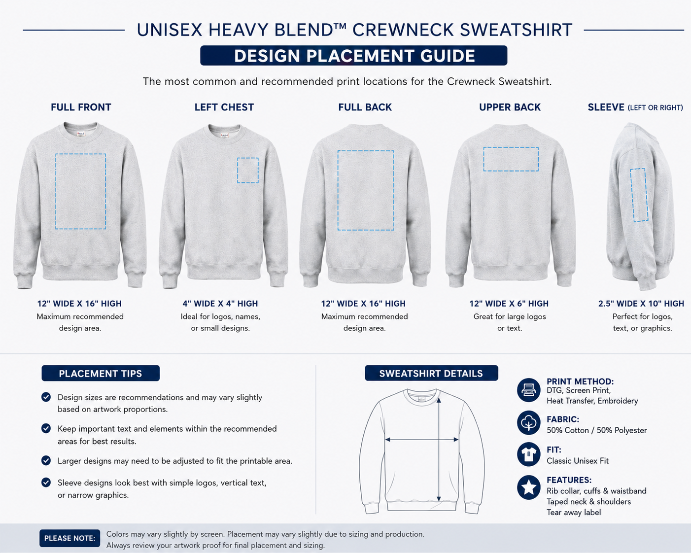 Custom Adult Crewneck Sweatshirt