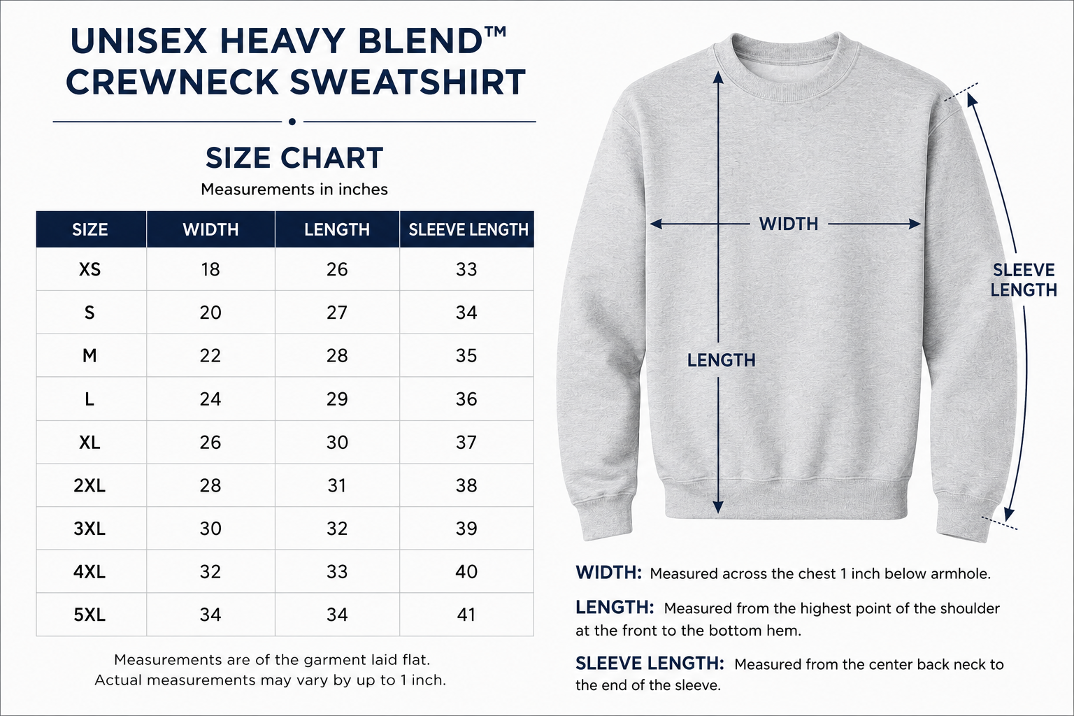 Custom Adult Crewneck Sweatshirt
