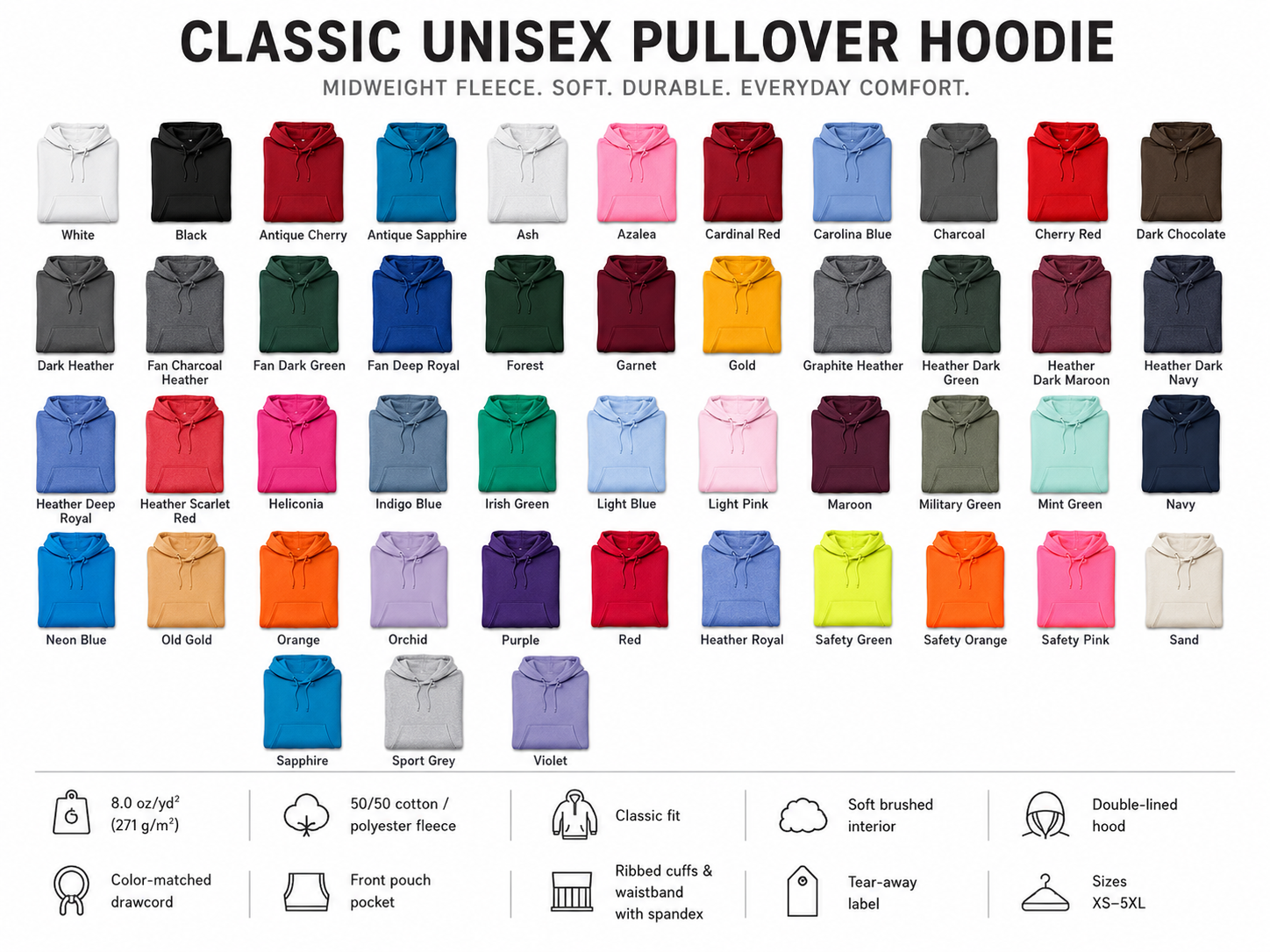 Custom Adult Pullover Hoodie