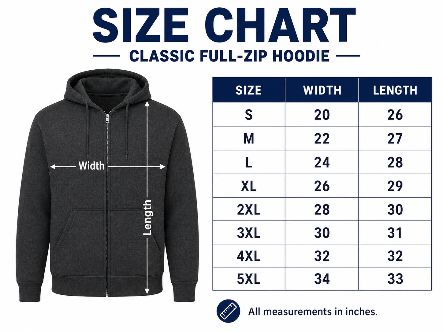 Custom Adult Full-Zip Hoodie