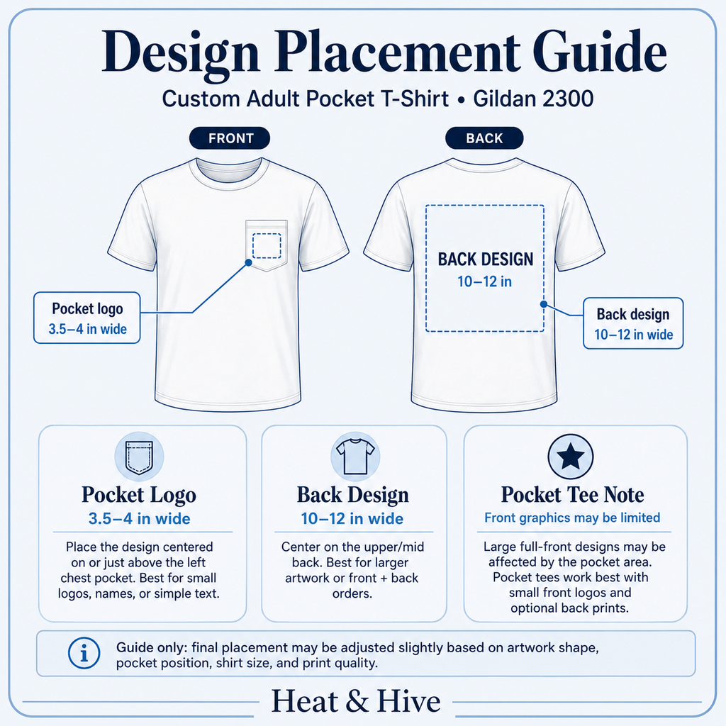Custom Adult Pocket T-Shirt - Gildan 2300