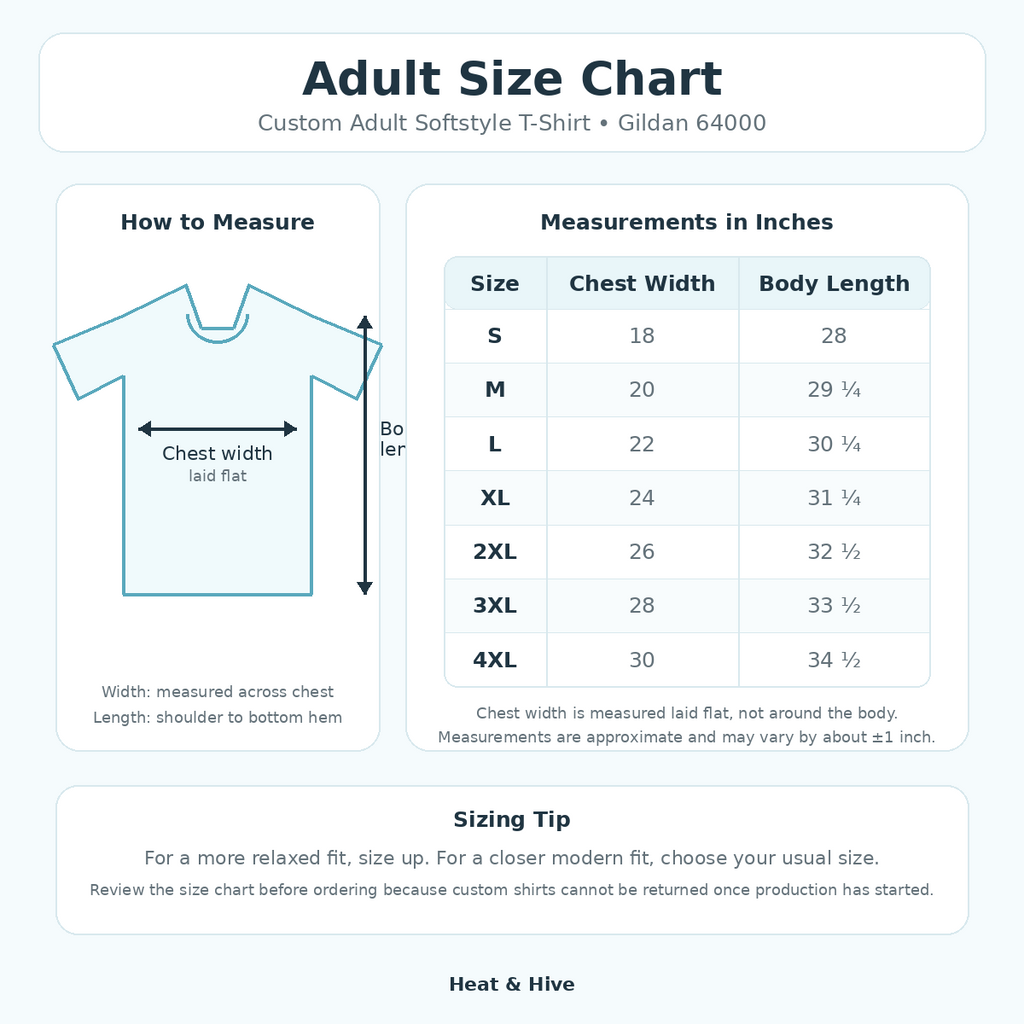Custom Adult Softstyle T-Shirt - Gildan 64000