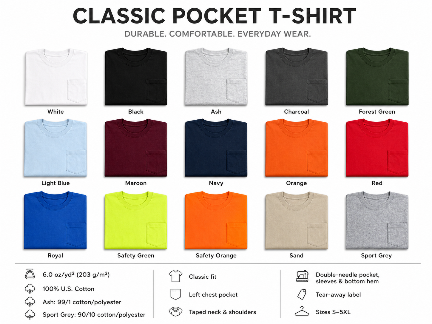 Custom Adult Pocket T-Shirt