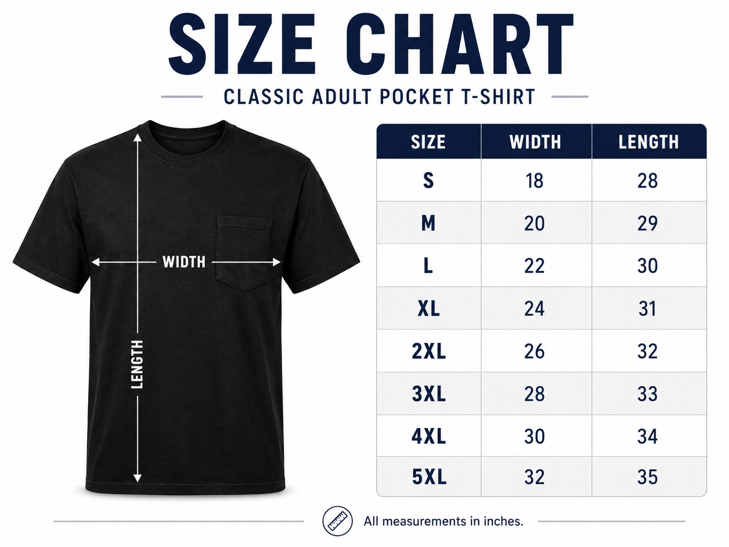 Custom Adult Pocket T-Shirt