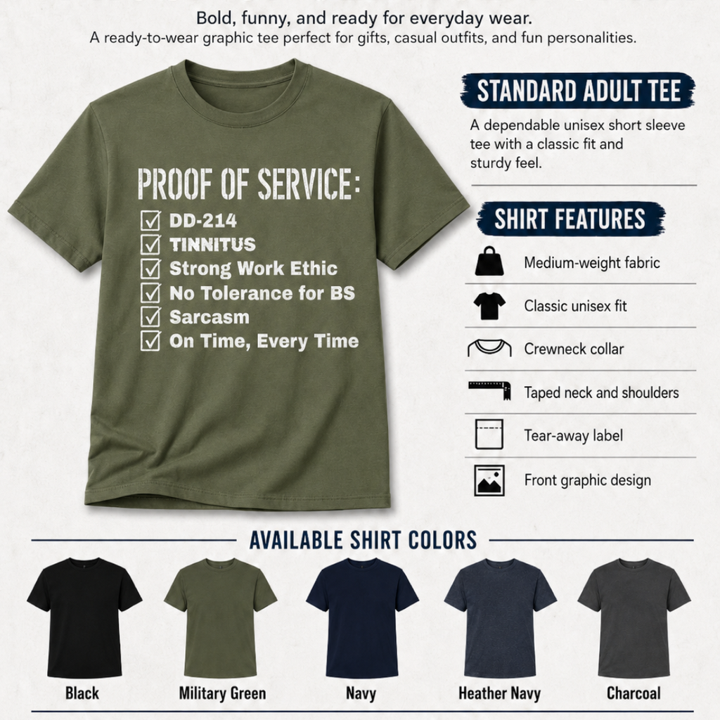 Proof of Service Graphic Tee